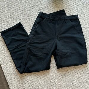 Men’s Carhartt original fit washed duck work dungaree flannel lined